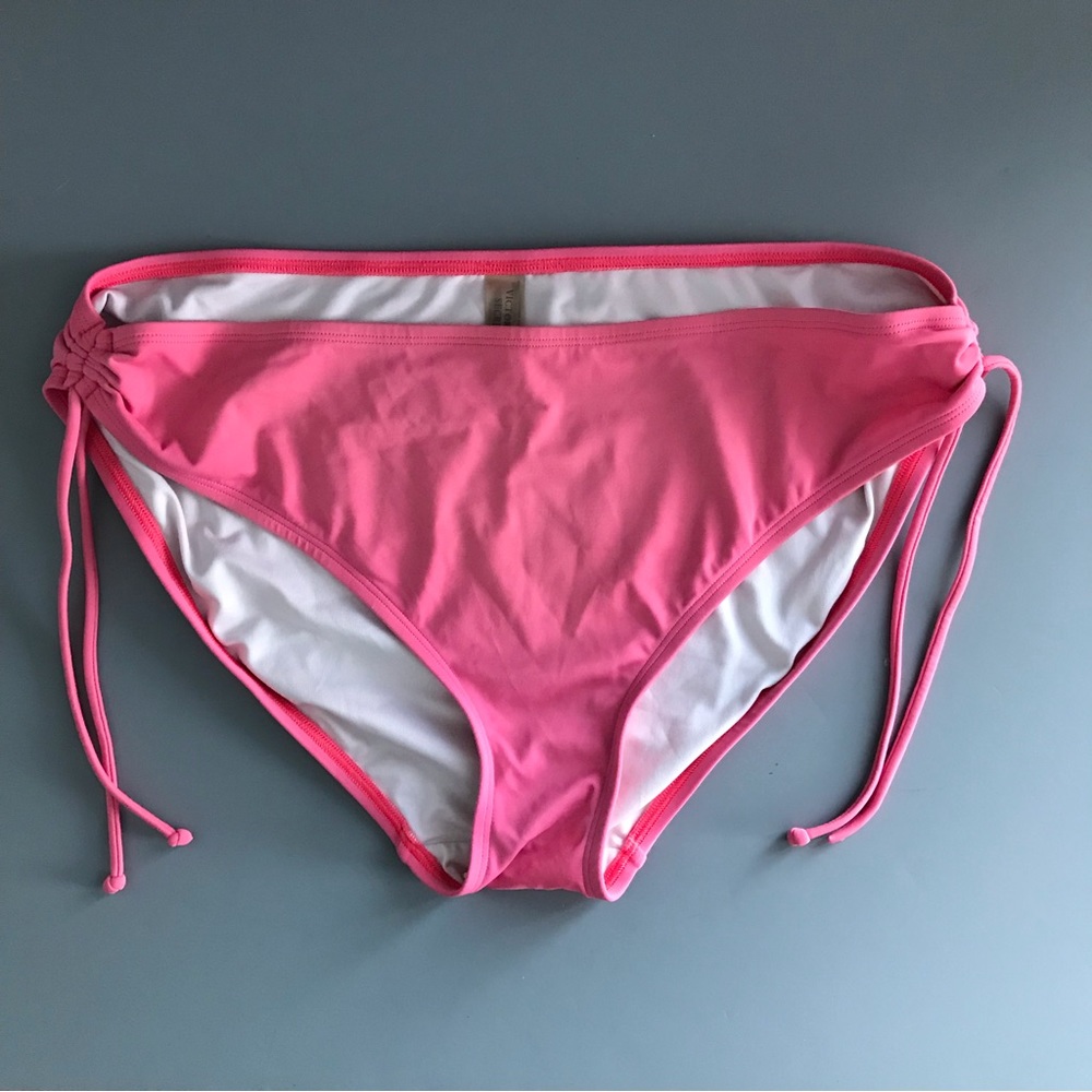 Victoria’s Secret Side Tie High Cut Bikini Swim Bottom XL Barbie Hot Pink